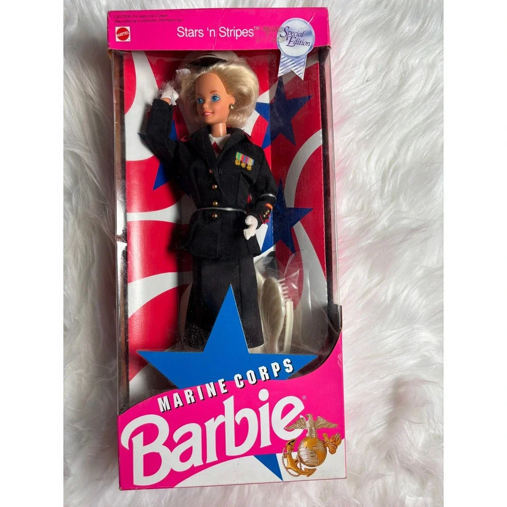 Mattel‎ Marine Corps Barbie Doll OS Black Stars n Stripes Special Edition 1991
